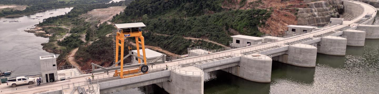 Upstream view of Nam Theun 1 Dam spillway